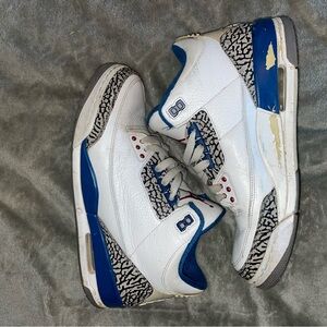 White and Blue Sneakers with Elephant Print